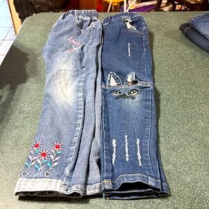 Two pair used girls jeans